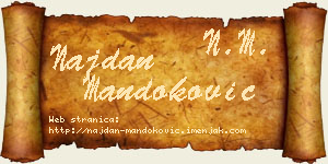 Najdan Mandoković vizit kartica